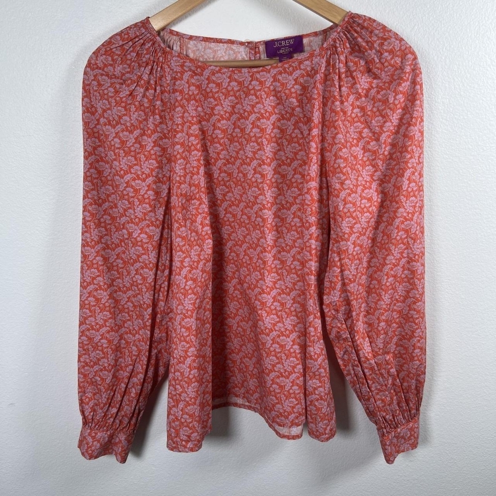 J.Crew Women's Red and Purple Blouse